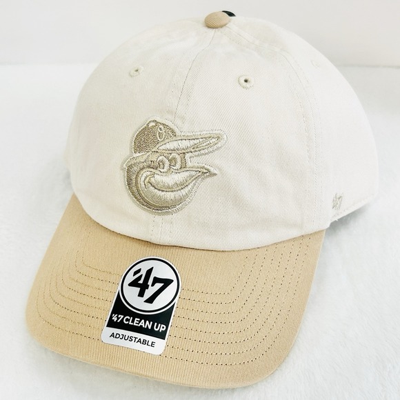 ’47 Other - '47 Brand Baltimore‎ Orioles 2-Tone Clean Up Hat Cap Adjustable Beige MLB